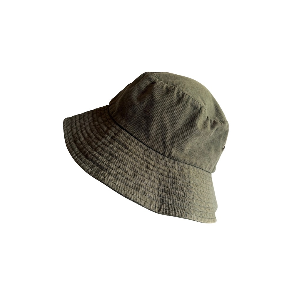 FURTALK Bucket Hat Olive Green Cotton Twill Wide Brim Adjustable Sun Hat L